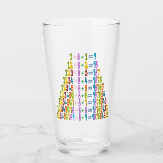 クールおもしろい数式Glass Cup タンブラーグラス (正面)