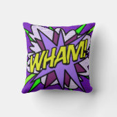 クールおもしろい漫画ブックホムパープルモダンパープル クッション (裏面)