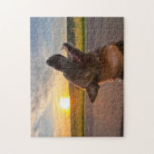 クールおもしろい犬ペットフォトファミリーゲームナイト ジグソーパズル (縦)