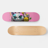 クールおもしろい猫スケートボード スケートボード (横)