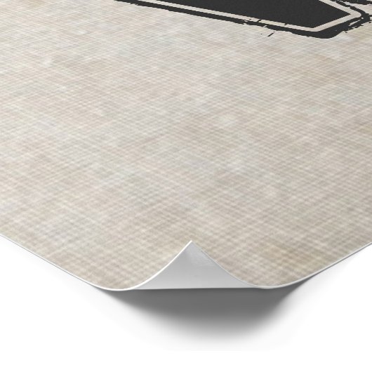 クールおもしろい鹿のスケッチ「世界への喜び」引用文 ポスター (角)