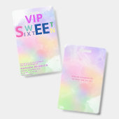 クールおもしろい10代モダンタイポグラフィVIP甘い16 バッジ (Front & Back)