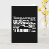 クールおもしろい16歳素晴らし誕生日パーティー カード (黄色い花)