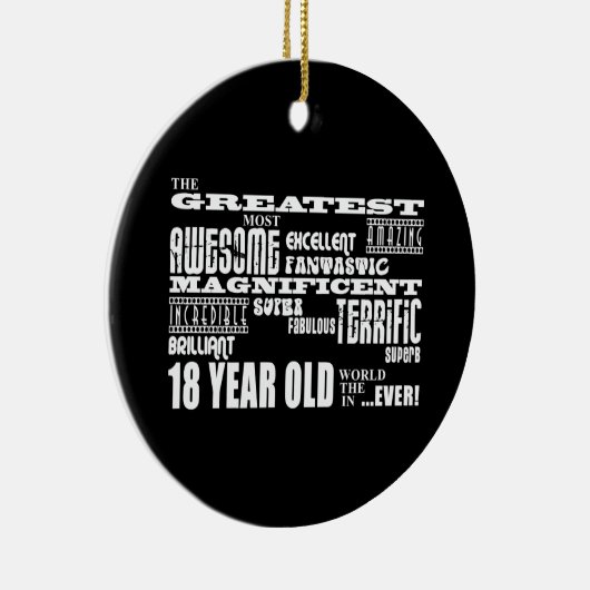 クールおもしろい18素晴らし歳誕生日 セラミックオーナメント (右)