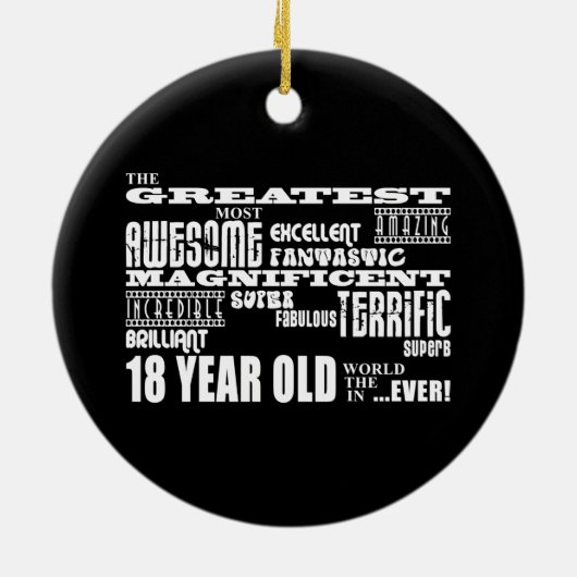 クールおもしろい18素晴らし歳誕生日 セラミックオーナメント (裏面)