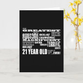 クールおもしろい21歳素晴らし21歳 カード (黄色い花)