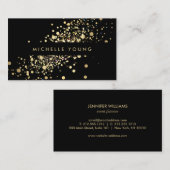 クールおよびユニーク金ゴールド紙吹雪名刺 名刺 (正面/裏面)