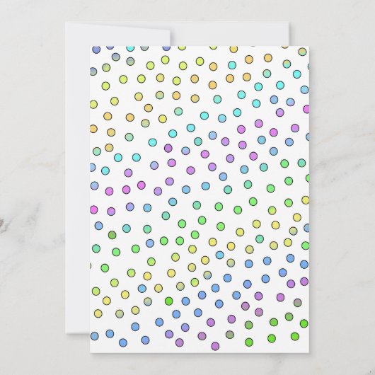 クールお洒落おもしろい3回目の誕生日パーティの招待状 招待状 (裏面)