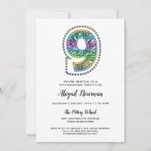 クールお洒落おもしろい9th Birthday Partyへの招待 招待状 (正面)