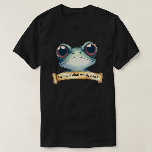 クールかえるおもしろいり Tシャツ (デザイン正面)