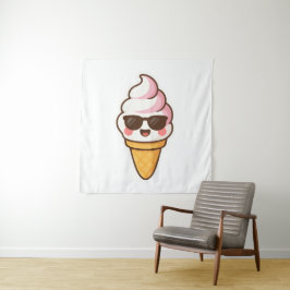クールかわいいアイスクリーム タペストリー