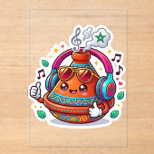 クールかわいいモロッコのタジン鍋 アクリル招待状 (正面)