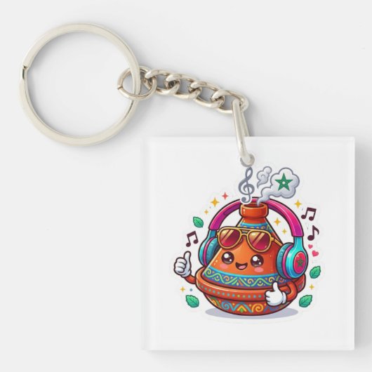 クールかわいいモロッコのタジン鍋 キーホルダー (正面)