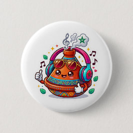 クールかわいいモロッコのタジン鍋 缶バッジ