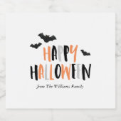 クールこうもりハローウィンパーティ ビールラベル (シングルラベル)