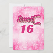 クールすごい星モダンタイポグラフィピンク 招待状 (裏面)