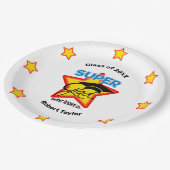 クールすごいGradロゴ – 名前と年のカスタマイズ ペーパープレート (アングル)