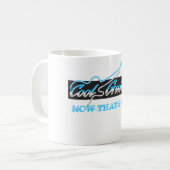 クールであるので、CoolGuitarsClr コーヒーマグカップ (正面左)