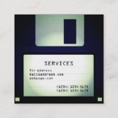 クールでおもしろいなフロッピーディスクの一見 スクエア名刺 (裏面)