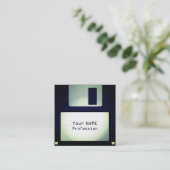 クールでおもしろいなフロッピーディスクの一見 スクエア名刺 (スタンド正面)