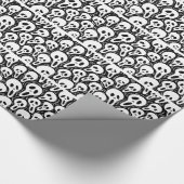 クールでかわいいおもしろいのブーイングの幽霊ハロウィン ラッピングペーパー (角)