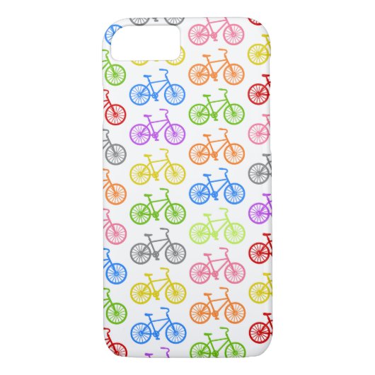 クールでかわいい自転車パターンカラフルで継ぎ目が無いバイク Case-Mate iPhoneケース (裏面)