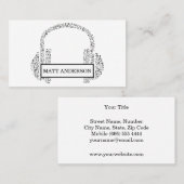 クールではっきりしたなDJのヘッドホーンの黒い音楽 名刺 (正面/裏面)