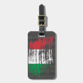 クールでイタリアンな旗のデザイン ラゲッジタグ (正面縦)