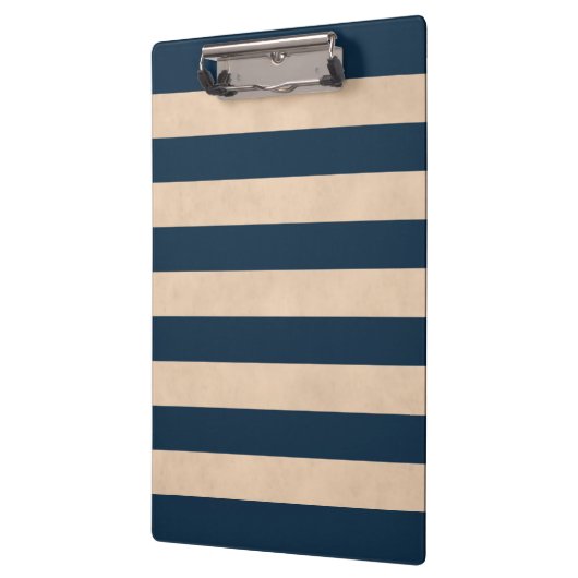 クールでエレガントでガーリーなバラの濃紺のストライプの クリップボード (左)