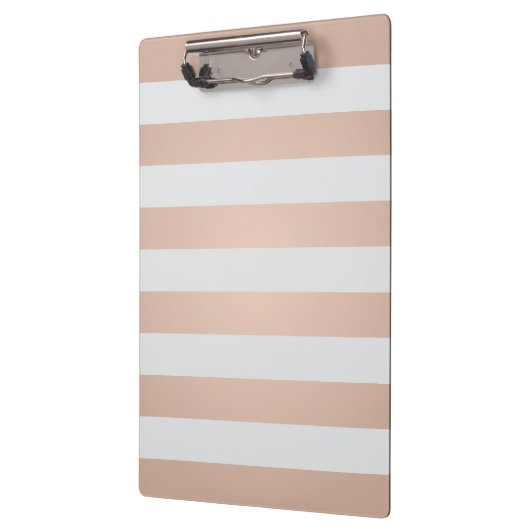 クールでエレガントでガーリーなバラの薄い灰色のストライプの クリップボード (左)
