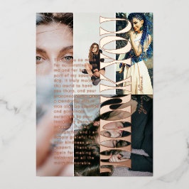 クールでエレガントなお礼の卒業用ホイルカード 箔招待状