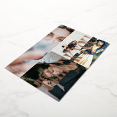 クールでエレガントなお礼の卒業用箔押しカード 箔招待状 (回転した状態)