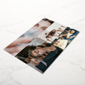 クールでエレガントなお礼の卒業用箔押しカード 箔招待状 (回転した状態)