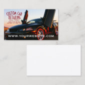 クールでカスタムな車の詳述 名刺 (正面/裏面)