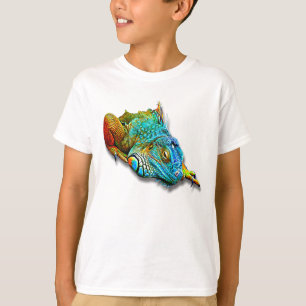 クールでカラフルでかわいいトカゲのハ虫類 Tシャツ