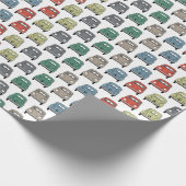 クールでカラフルでクラシックな車の包装紙 ラッピングペーパー (角)