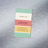 クールでカラフルでストライプのな専門ペインター マグネット名刺 (インサイチュ)