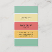 クールでカラフルでストライプのな専門ペインター 名刺 (正面)