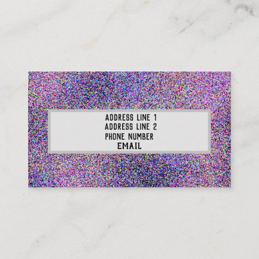 クールでカラフルでフェイクなグリッターのきらめく背景 名刺 (裏面)
