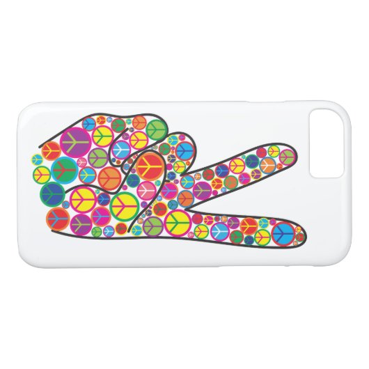 クールでカラフルで素晴しいピースサイン Case-Mate iPhoneケース (裏面(横))