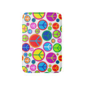 クールでカラフルで素晴しいピースマーク バスマット (正面縦)