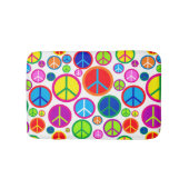 クールでカラフルで素晴しいピースマーク バスマット (正面)