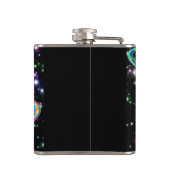 クールでカラフルな銀河系のフラスコ フラスク (裏面)