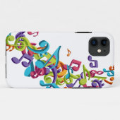 クールでカラフルな音楽ノート及び音の芸術のイメージ Case-Mate iPhoneケース (裏面(横))
