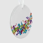 クールでカラフルな音楽ノート及び音音楽ファッション オーナメント (正面)