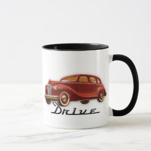 クールでクラシックなカードライバーのレトロの自動車 マグカップ
