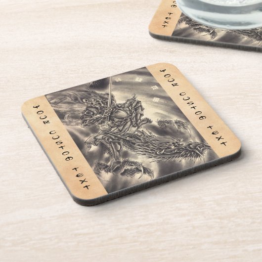 クールでクラシックなヴィンテージの日本の鬼のドラゴンの入れ墨 コースター (左側)