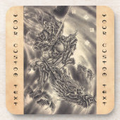 クールでクラシックなヴィンテージの日本の鬼のドラゴンの入れ墨 コースター (正面)