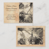 クールでクラシックなヴィンテージの日本の鬼のドラゴンの入れ墨 名刺 (正面/裏面)