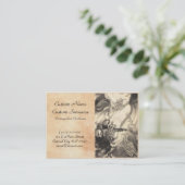 クールでクラシックなヴィンテージの日本の鬼のドラゴンの入れ墨 名刺 (スタンド正面)